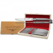 Coffret 6 couteaux Laguiole manche inox