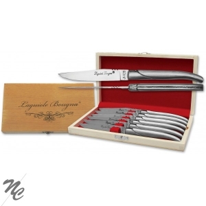 Coffret 6 couteaux Laguiole manche inox