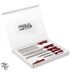 Coffret 4 couteaux, 1 fusil, 1 couperet Pradel