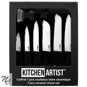 Coffret 7 couteaux de cuisine, lames céramique