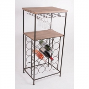 Meuble de cave casier 20 bouteilles + rack pour verres