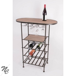 Meuble de cave casier 15 bouteilles + rack verres