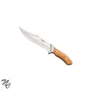 Couteau de chasse lame 19cm, manche 11cm en bois d'Olivier