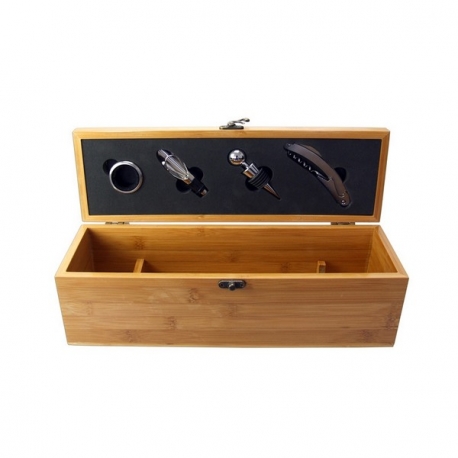 Coffret sommelier 4 accessoires range bouteille