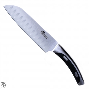 Couteau Santoku lame alvéolée