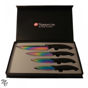 Coffret 4 couteaux de cuisine lames colorées